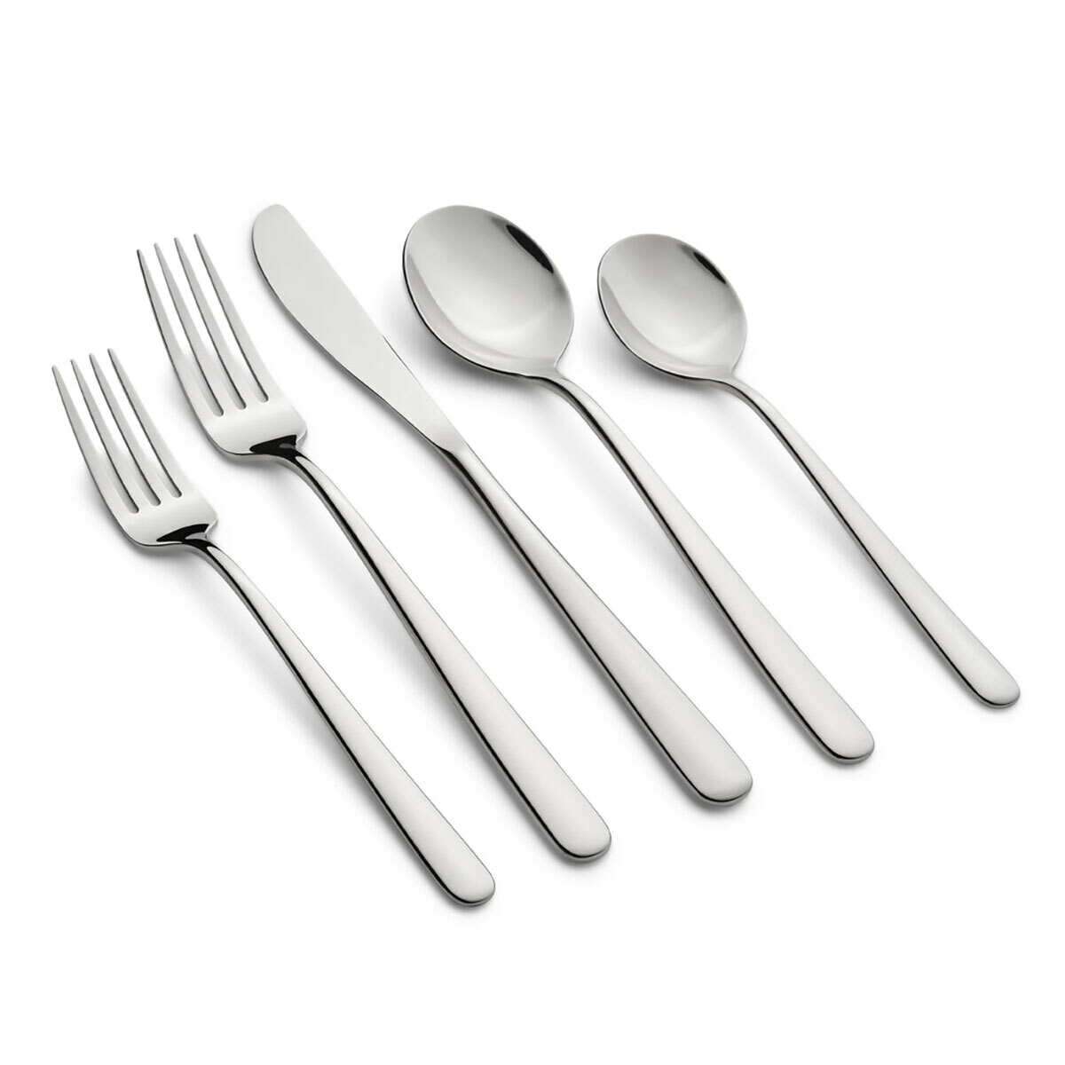 Cambridge Lorenn Mirror 18/10 Stainless Steel 20 Piece Flatware Set 304320CNB12R, MPN: 304320CNB12R…