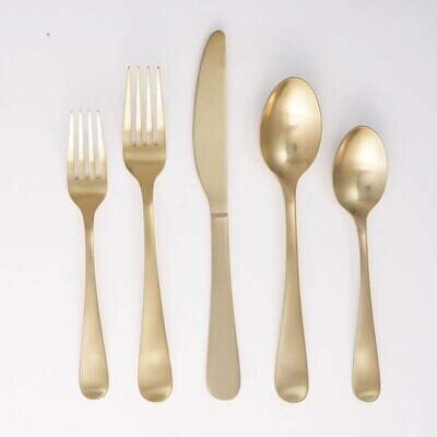 Cambridge Rhiannon Pvd-Chmp Satin 18/0 Stainless Steel 20 Piece Flatware Set Ea 505820CKW12R, MPN: …