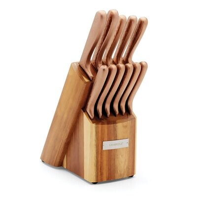 Cambridge Rame Hammered Cutlery 12 Piece Block Set 92688KBCC18HDS, MPN: 92688KBCC18HDS, 719978844782