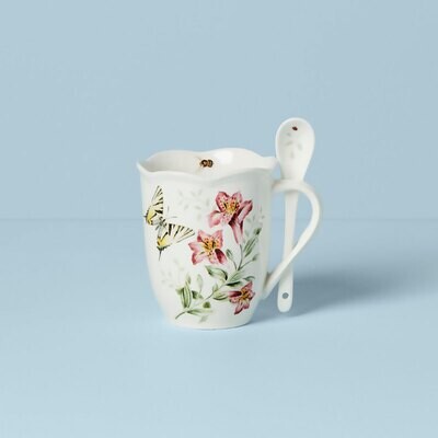 Lenox Butterfly Meadow Mug with Spoon 890916, MPN: 890916, 194372001175