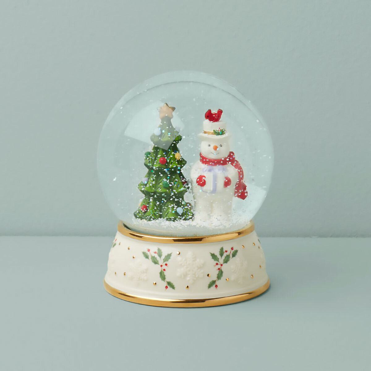 Lenox Happy Holly Days Snow Globe 894915