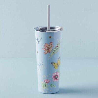 Lenox Butterfly Meadow Light Blue Straw Tumbler 895742, MPN: 895742, 194372029018