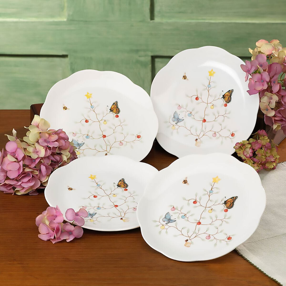 Lenox Butterfly Meadow Seas Dsrt Plates Set of 4 810136, MPN: 810136, 882864229199
