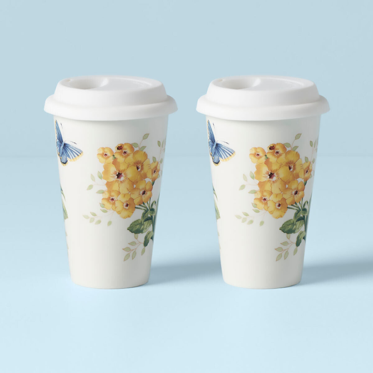 Lenox Butterfly Meadow Pink Travel Mug Set of 2 896463, MPN: 896463, 194372031509