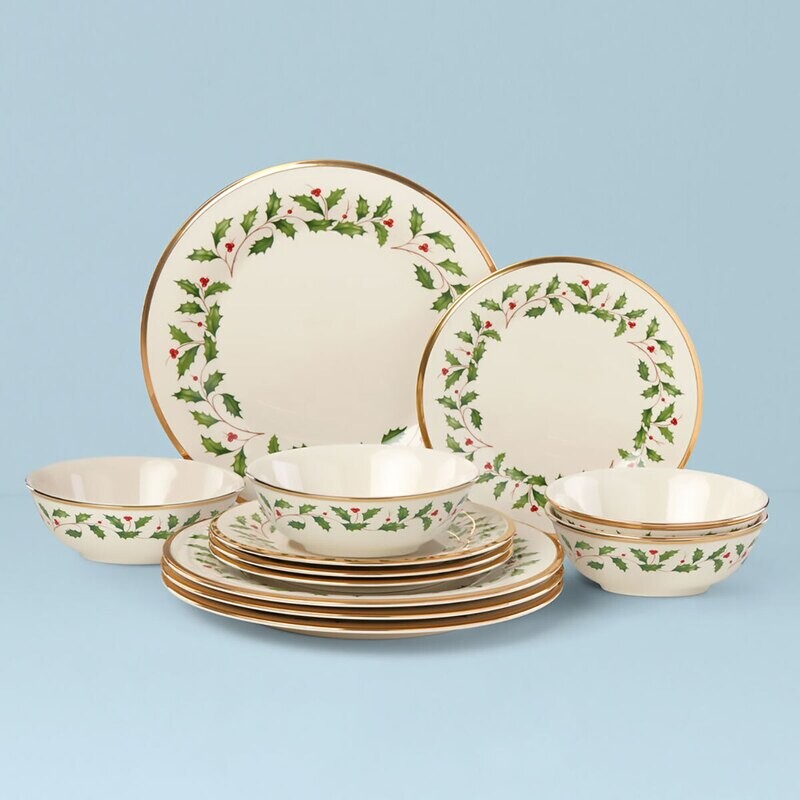 Lenox Holiday 12 Piece Set with Bowl 893172 - HomeBello
