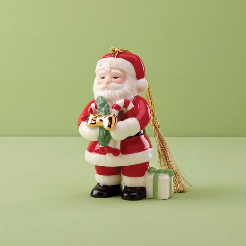Lenox 2024 Santa with Candy Cane Ornament 895770