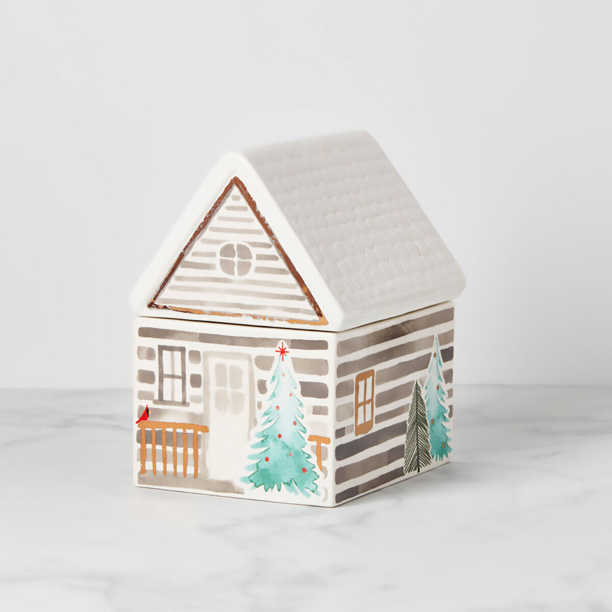 Lenox Balsam Lane Cabin Cookie Jar 890755