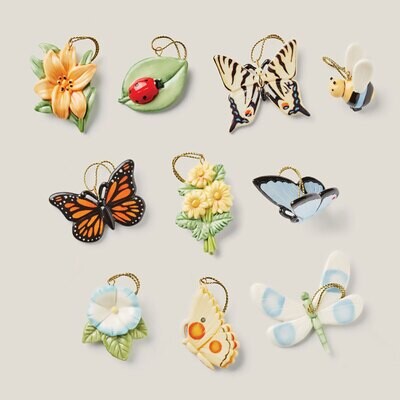 Lenox Butterfly Meadow 10 Piece Ornament Set 894959, MPN: 894959, 194372026161