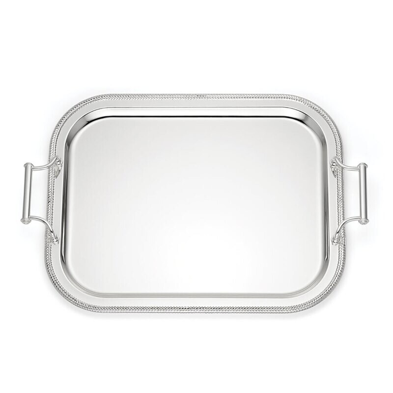 Reed and Barton Rectangle Silverplate Tray with Handles 896102