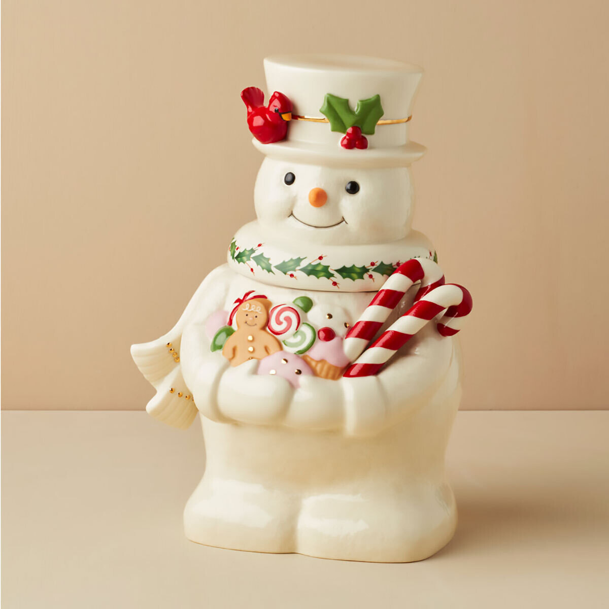 Lenox Happy Holly Days Snowman Cookie Jar 896362