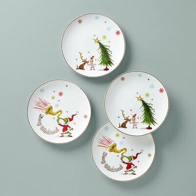 Lenox Merry Grinchmas Accent Plates Asst Set of 4 894166, MPN: 894166, 194372022507