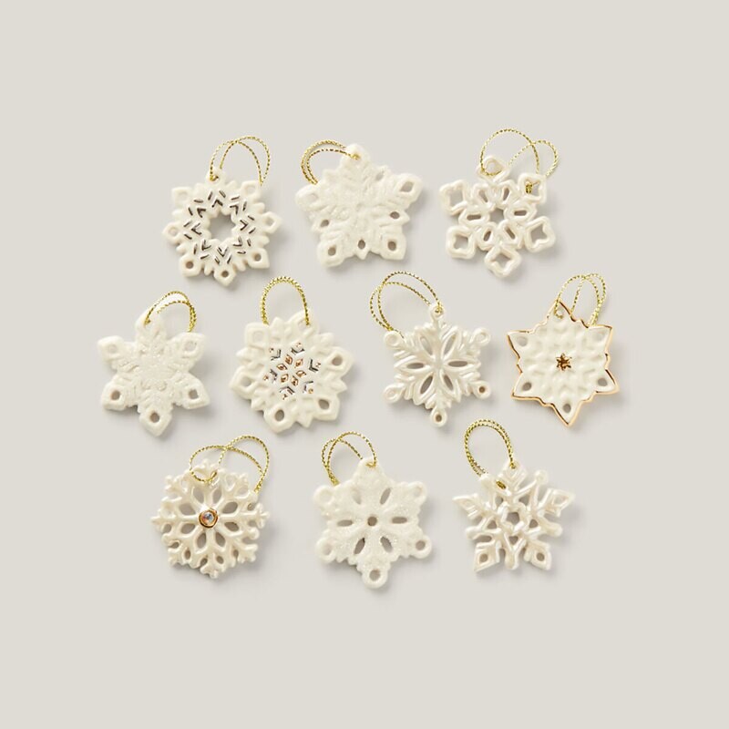 Lenox Snowflake 10 Piece Set Ornament Set 890425