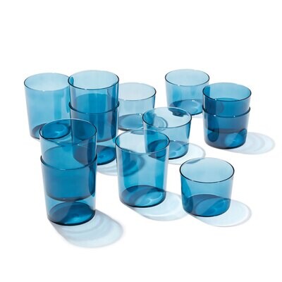 Oneida Oneida Stackables Short Glasses Set of 12 Blue 895976, MPN: 895976, 79363145260
