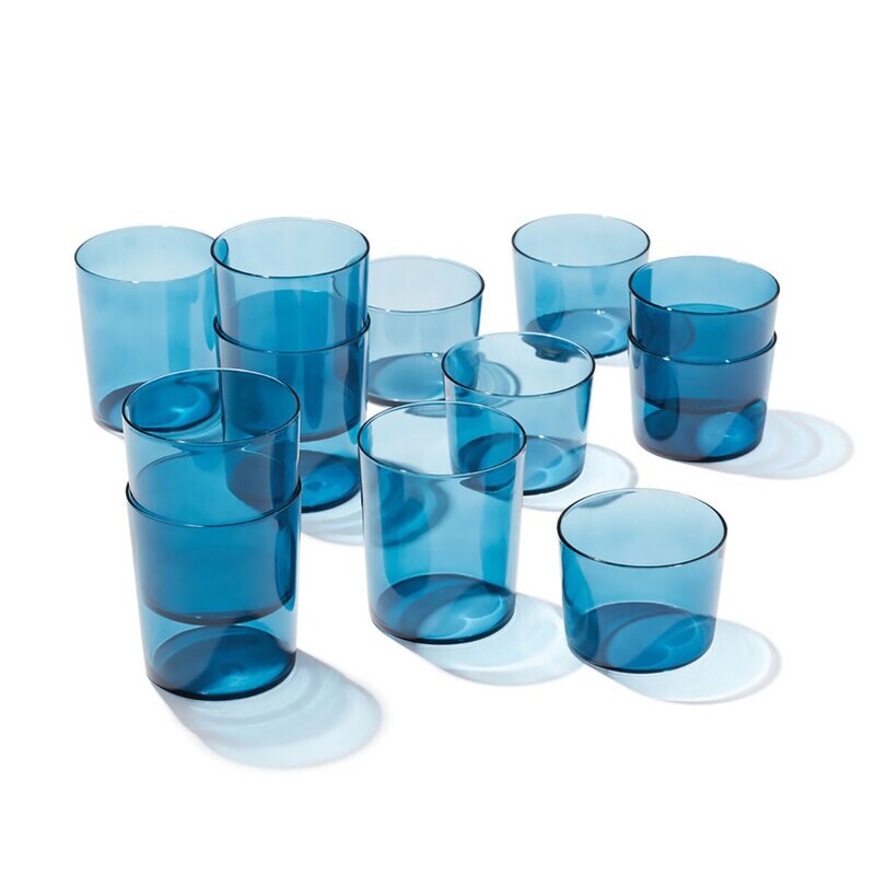 Oneida Oneida Stackables Short Glasses Set of 12 Blue 895976