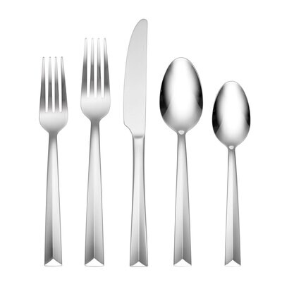 Hampton Forge Moxie 18/0 Stainless Steel 20 Piece Flatware Set 894317, MPN: 894317, 733652177447
