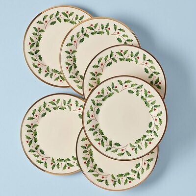 Lenox Holiday Dinner Plates Set of 6 835217, MPN: 835217, 882864420381