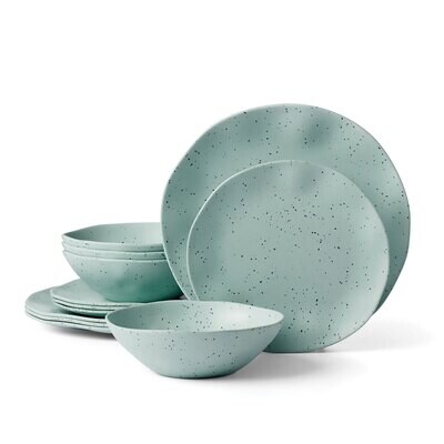 Oneida Terrazzo Melamine 12 Piece Set Mint 895952, MPN: 895952, 79363145239