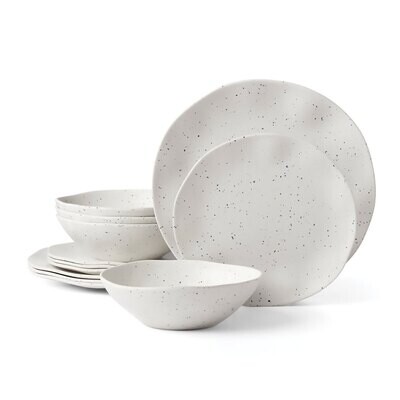 Oneida Terrazzo Melamine 12 Piece Set Cream 895951, MPN: 895951, 79363145222