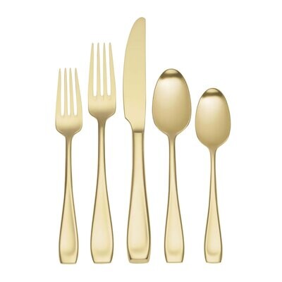 Oneida Moda 20 Piece Flatware Set Champagne Satin Set T711020PVDC, MPN: T711020PVDC, 78737142041