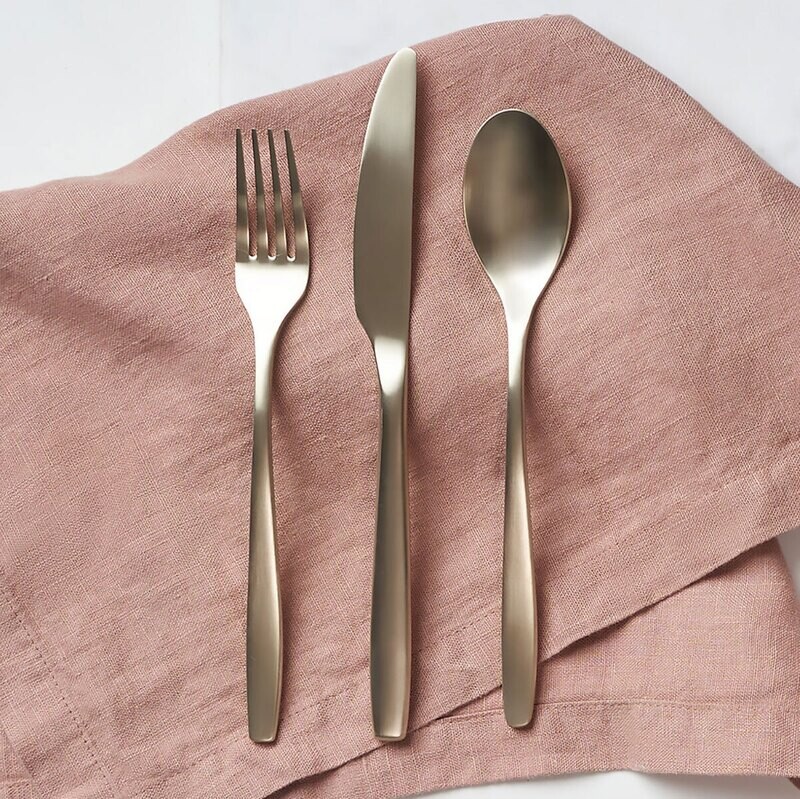 Cambridge Averie Pvd-Champagne Satin 18/0 Stainless Steel 20 Piece Flatware Set 506920CWA12R