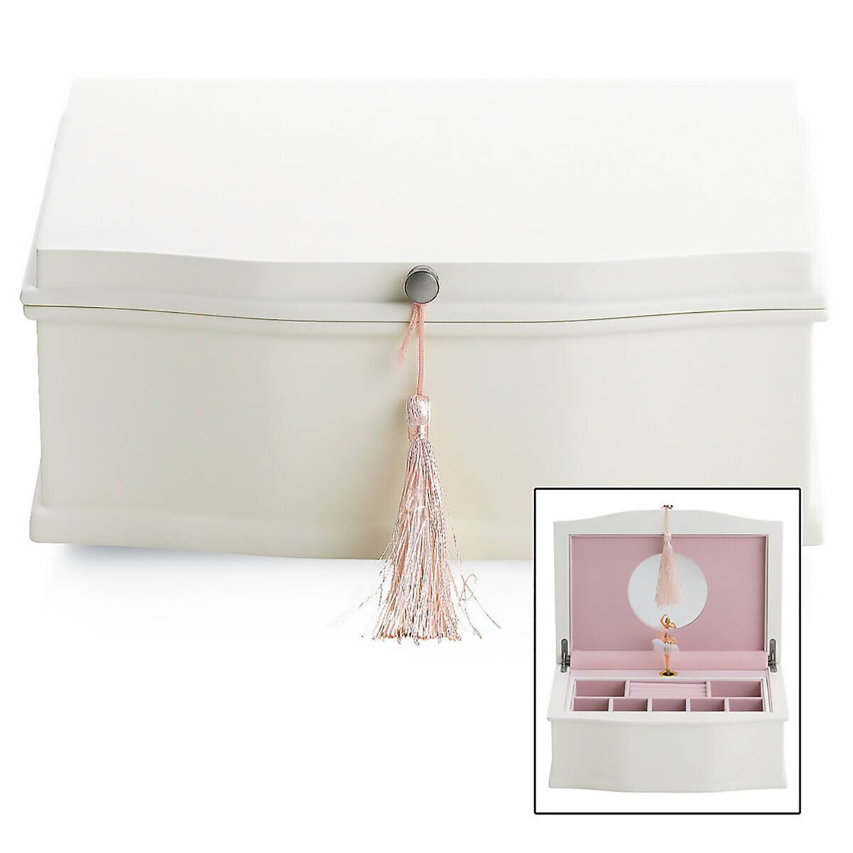 Reed and Barton Ballerina Musical Chest White M565AP