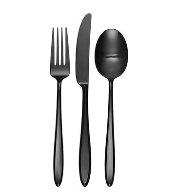 Hampton Forge Ayla 12 Piece Flatware Set Black 894843, MPN: 894843, 733652177713