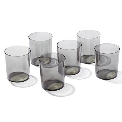 Oneida Oneida Stackables Glasses Tall Set of 6 Smoke 895986, MPN: 895986, 79363145369