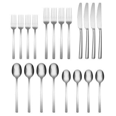 Cambridge Beacon Mirror 18/0 Stainless Steel 20 Piece Flatware Set 896435, MPN: 896435, 810133070388