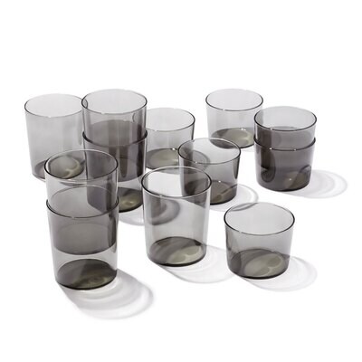 Oneida Oneida Stackables Short Glasses Set of 12 Smoke 895978, MPN: 895978, 79363145284