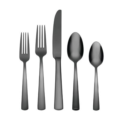 Oneida Aptitude Glossy Midnight 20 Piece Flatware Set B1023020AL20, MPN: B1023020AL20, 79363143174