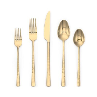 Cambridge Almada Gold Mirror Texture 20 Piece Flatware Set 807020P648, MPN: 807020P648, 444800471569