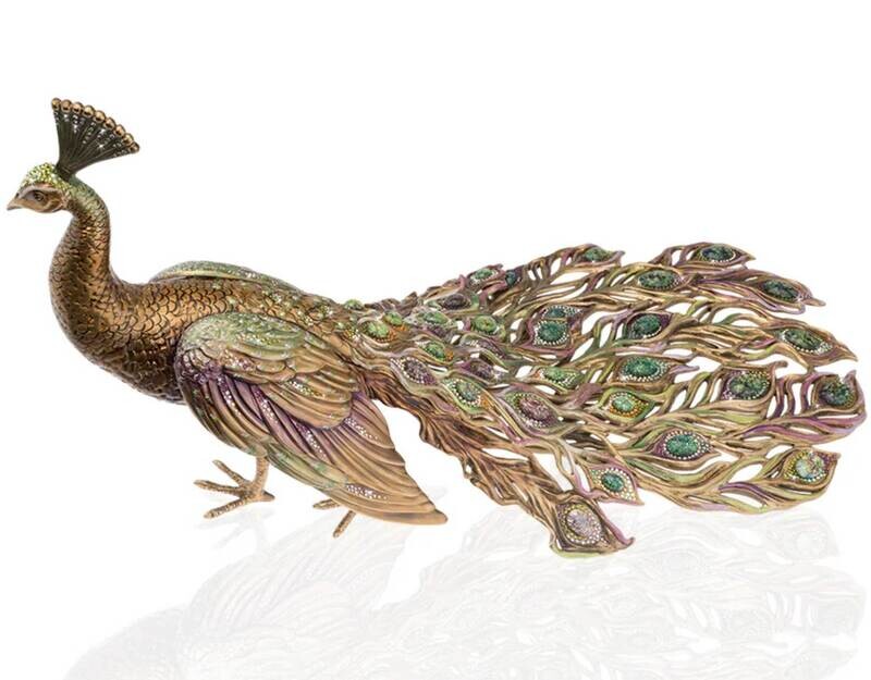 Jay Strongwater Thesues Grand Peacock Figurine SDH1778-456