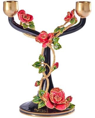 Jay Strongwater Lisha Nightbloom Double Candlestick SDH2586-256, MPN: SDH2586-256, 848510043823