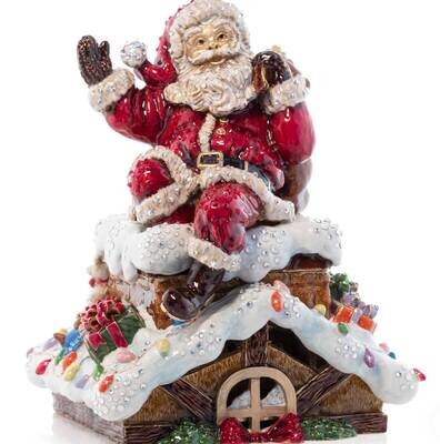 Jay Strongwater Rooftop Santa Music Figure Jingle Bells SDH1976-250, MPN: SDH1976-250, 848510043939
