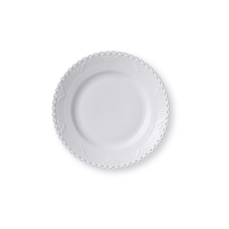 Royal Copenhagen White Fluted Full Lace Plate 17cm 6.7 Inch 1052697