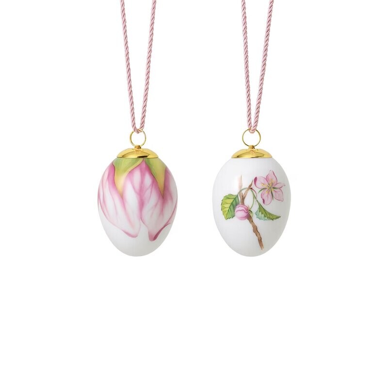 Royal Copenhagen Spring Collection Egg 2024 Apple Blossom Buds and Petals 2 Pieces 1071645
