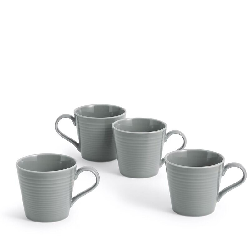 Royal Doulton Gordon Ramsay Maze Mug 400ml 13.5floz Dark Grey Set of 4 1070315