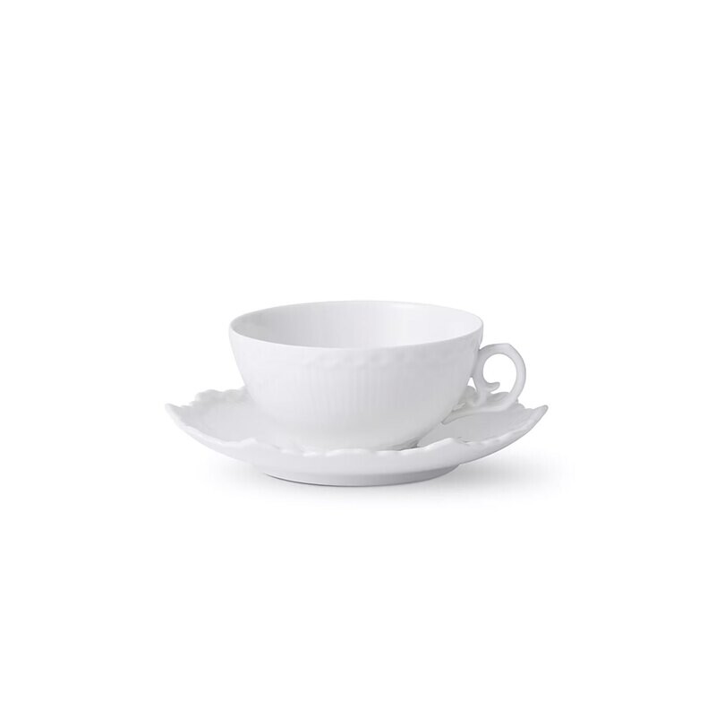 Royal Copenhagen White Fluted FL Cup & Saucer Tea 22cl 7.44oz 1052692