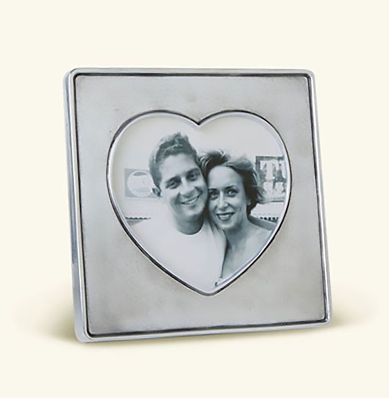 Match Pewter Heart In Square Picture Frame 1401