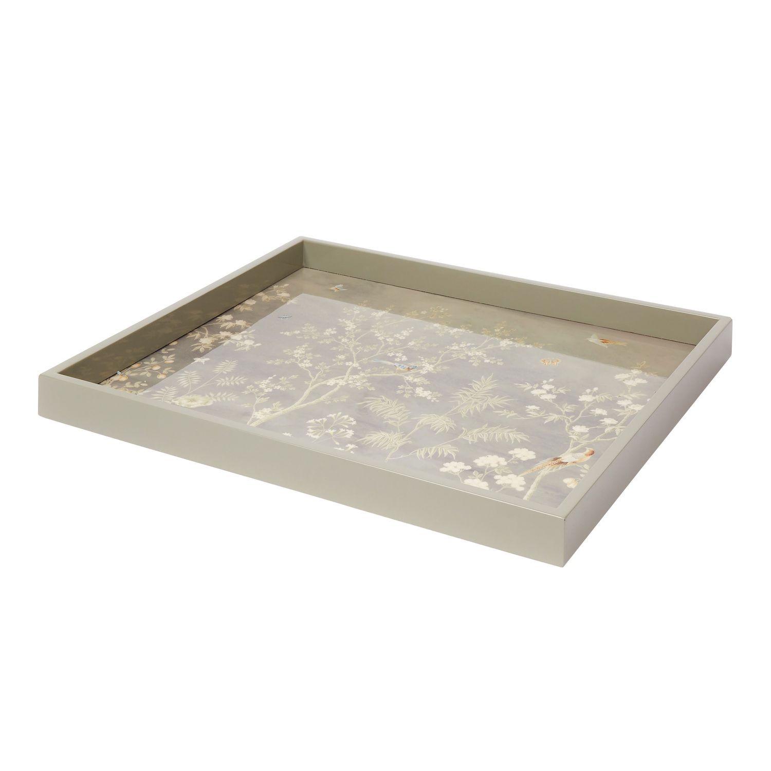 Addison Ross 16x14 Chinoiserie Tray Grey TR12001, MPN: TR12001, UPC/EAN: 5024043200376
