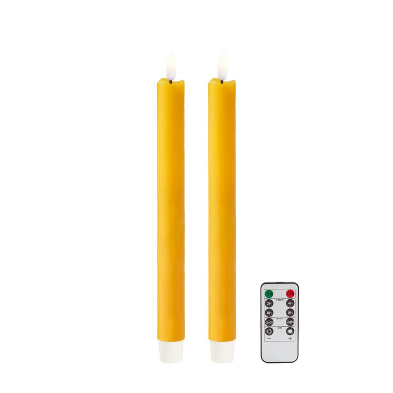 Addison Ross 23cm LED Candle Yellow CA2031
