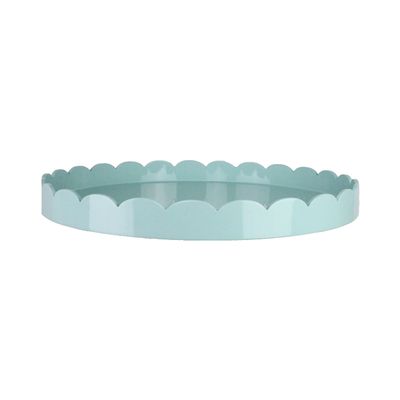 Addison Ross 20x20 Scalloped Tray Eau De Nil TR7309, MPN: TR7309, UPC/EAN: 5024043195207