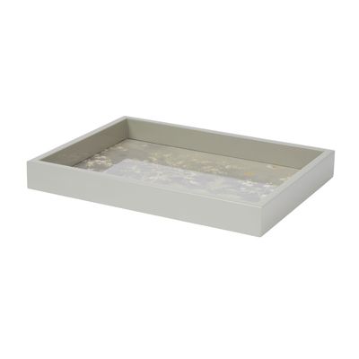 Addison Ross 11x8 Chinoiserie Tray Gray TR12101, MPN: TR12101, UPC/EAN: 5024043200420