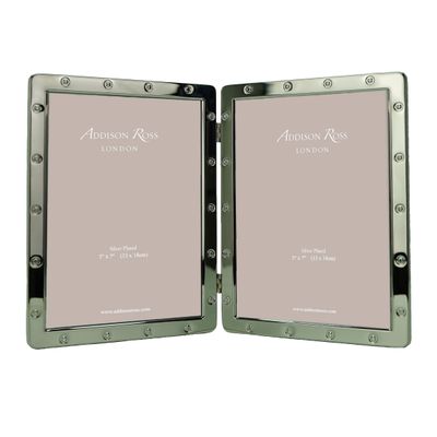 Addison Ross 5 x 7 Inch Picture Frame Double Locket in Silver Plate FR2723, MPN: FR2723, UPC/EAN: 5…