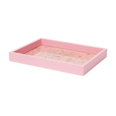 Addison Ross 11x8 Chinoiserie Tray Pink TR12104, MPN: TR12104, UPC/EAN: 5024043200451