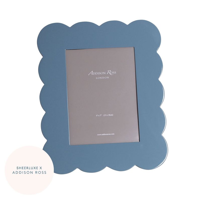 Addison Ross 5 x 7 Inch Picture Frame SL Blue Lacquer Frame FR11021