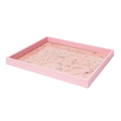Addison Ross 16x14 Chinoiserie Tray Pink TR12004, MPN: TR12004, UPC/EAN: 5024043200406