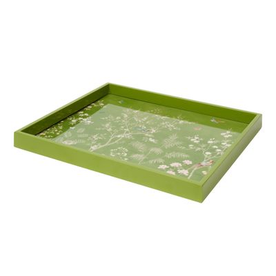 Addison Ross 16x14 Chinoiserie Tray Green TR12002, MPN: TR12002, UPC/EAN: 5024043200383