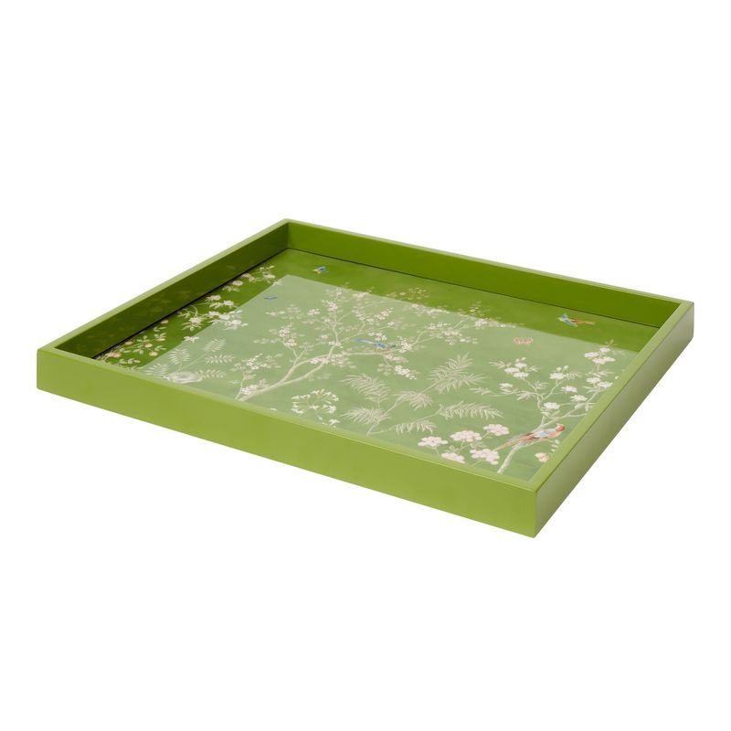 Addison Ross 16x14 Chinoiserie Tray Green TR12002