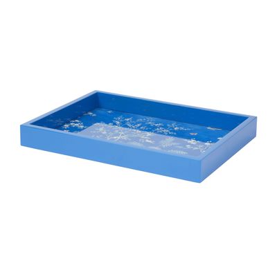 Addison Ross 11x8 Chinoiserie Tray Blue TR12100, MPN: TR12100, UPC/EAN: 5024043200413